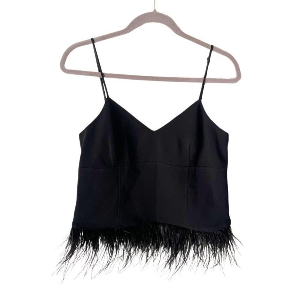 Cinq‎ a Sept Narcissa Ostrich Feather Camisole Size Small Night Out Avant Garde
